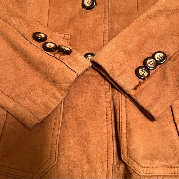 Vintage GEORGETOWN LEATHER DESIGN Button Down Blazer Jacket S - Picture 10 of 16